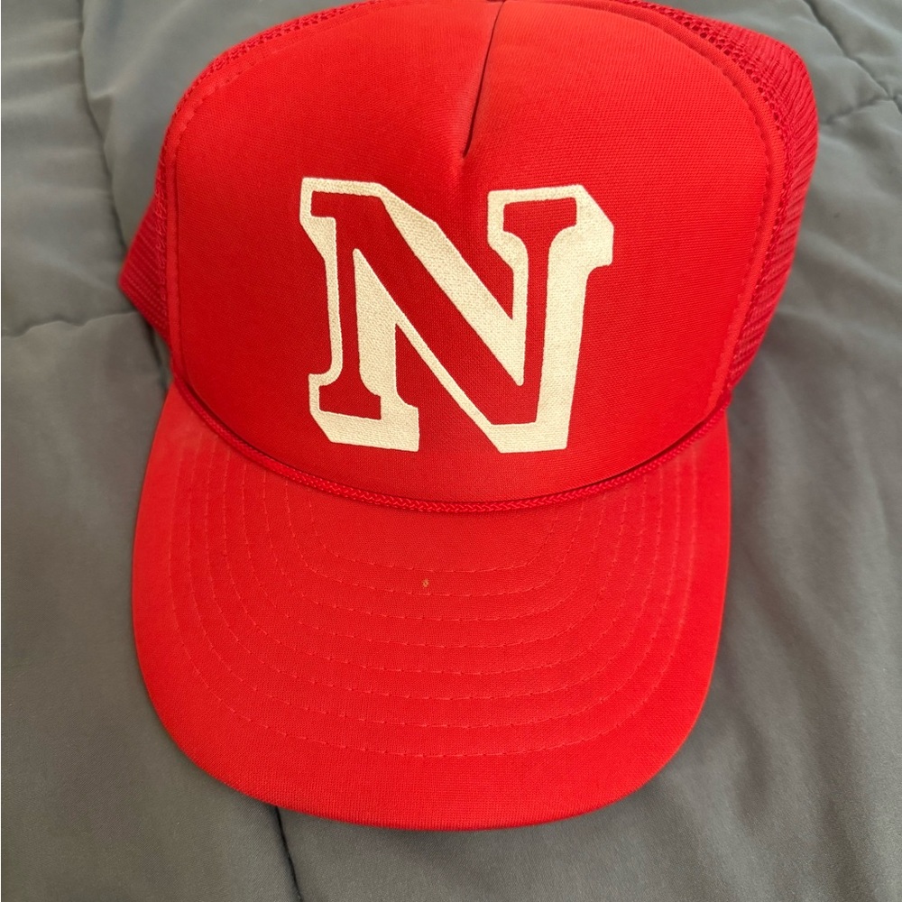 Vintage Nebraska Red Trucker Hat with White 'N' Logo - Picture 7 of 7